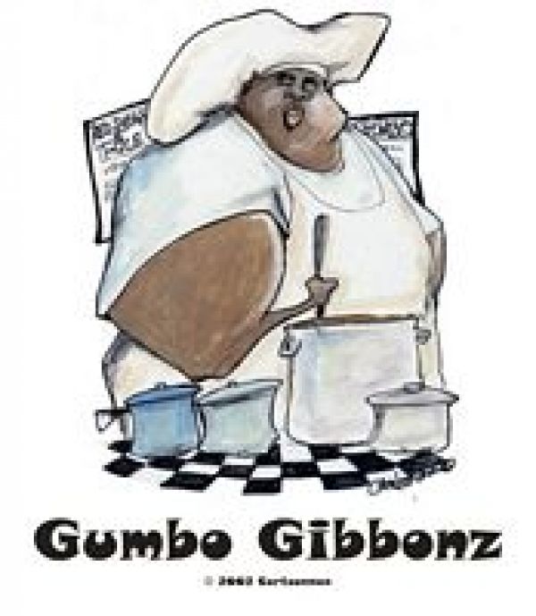 Gumbo Givens Black Art  Mouse Pad